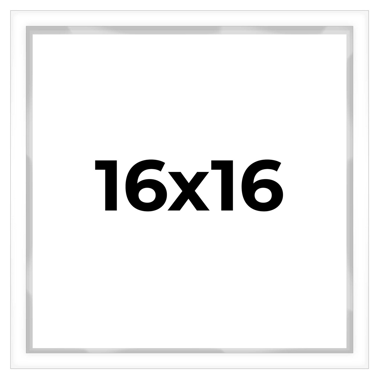 Square Shadow Box 3/4" Depth White Picture Frame - UV Acrylic, Backing, Hanging Hardware